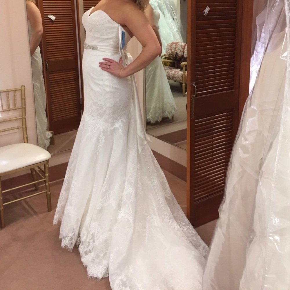 NWT Lace Mermaid Sweetheart Wedding Gown & Sash
